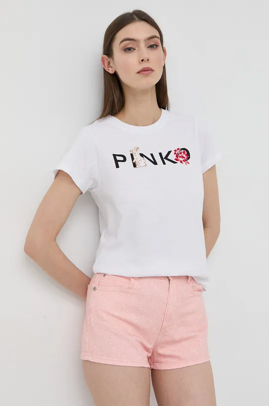 bela Kratka majica Pinko Ženski