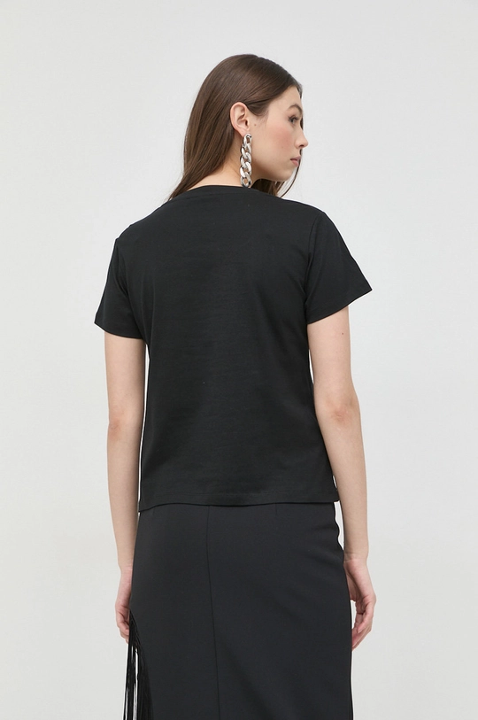 Pinko t-shirt bawełniany Materiał 1: 100 % Bawełna, Materiał 2: 95 % Bawełna, 5 % Elastan, Aplikacja: 100 % Szkło