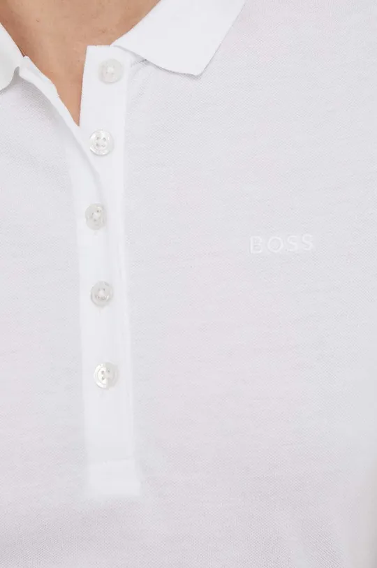 λευκό Βαμβακερό μπλουζάκι πόλο BOSS