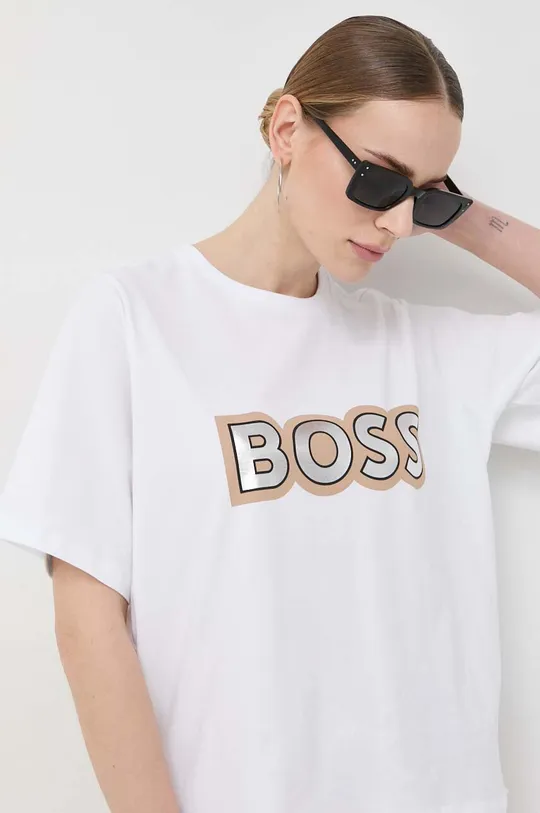 λευκό Μπλουζάκι BOSS x Alica Schmidt