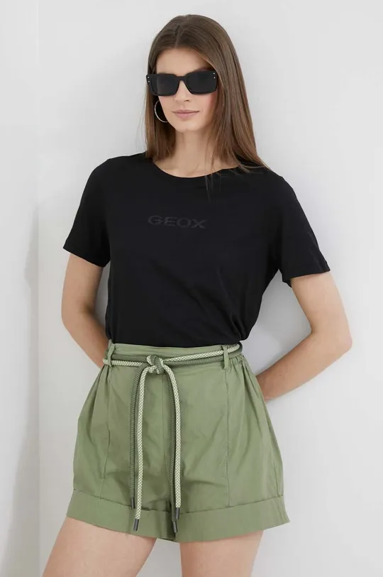 μαύρο Μπλουζάκι Geox Γυναικεία