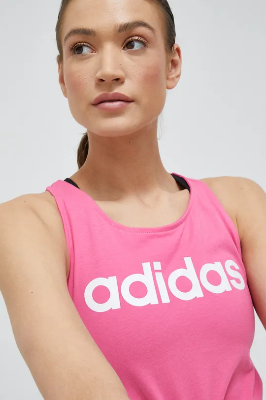 ružová Bavlnený top adidas