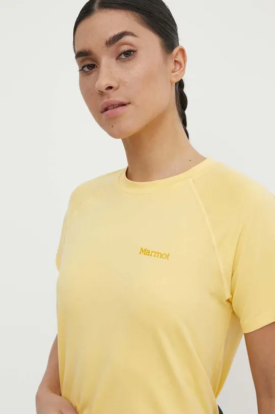 żółty Marmot t-shirt sportowy Windridge Damski