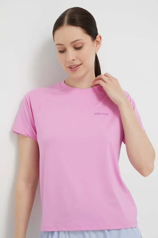 ροζ Αθλητικό μπλουζάκι Marmot Windridge Γυναικεία