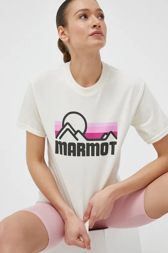 beżowy Marmot t-shirt Damski