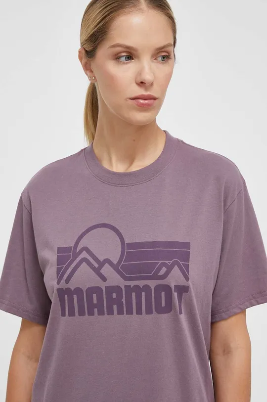 fioletowy Marmot t-shirt
