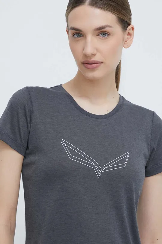 γκρί Αθλητικό μπλουζάκι Salewa Pure Eagle Frame Γυναικεία