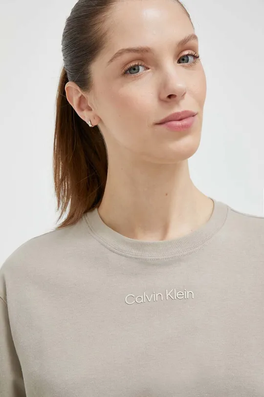 μπεζ Αθλητικό μπλουζάκι Calvin Klein Performance Essentials Γυναικεία