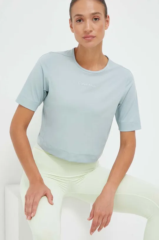 μπλε Μπλουζάκι προπόνησης Calvin Klein Performance Essentials Γυναικεία