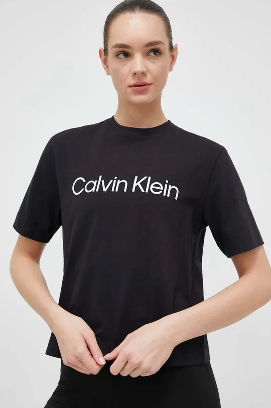 Αθλητικό μπλουζάκι Calvin Klein Performance Effect μαύρο