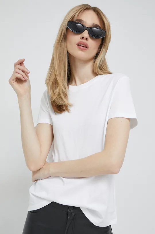 λευκό Βαμβακερό μπλουζάκι UGG Γυναικεία