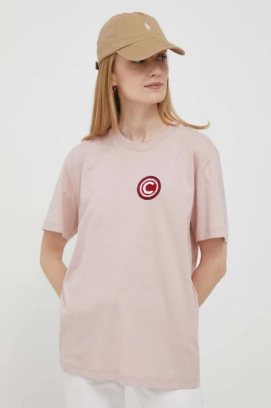 różowy Colmar t-shirt bawełniany