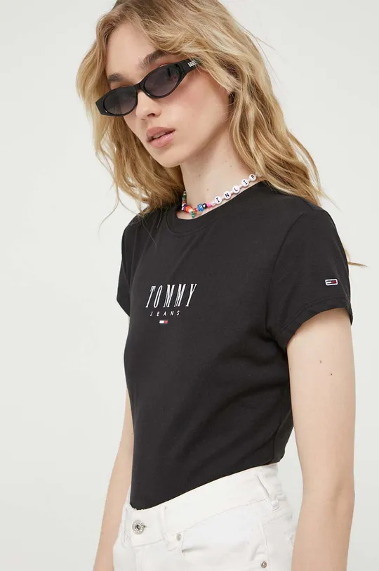 μαύρο Μπλουζάκι Tommy Jeans