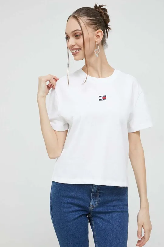 λευκό Μπλουζάκι Tommy Jeans Γυναικεία