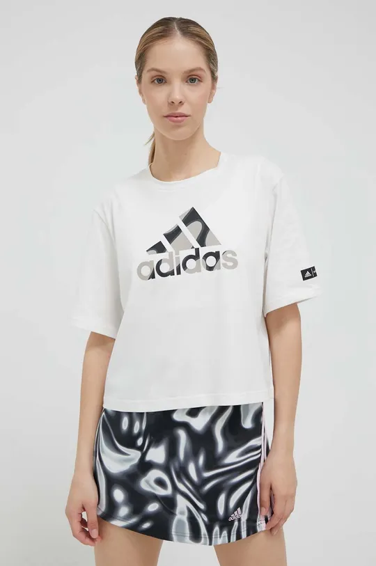 белый Хлопковая футболка adidas Performance x Marimekko
