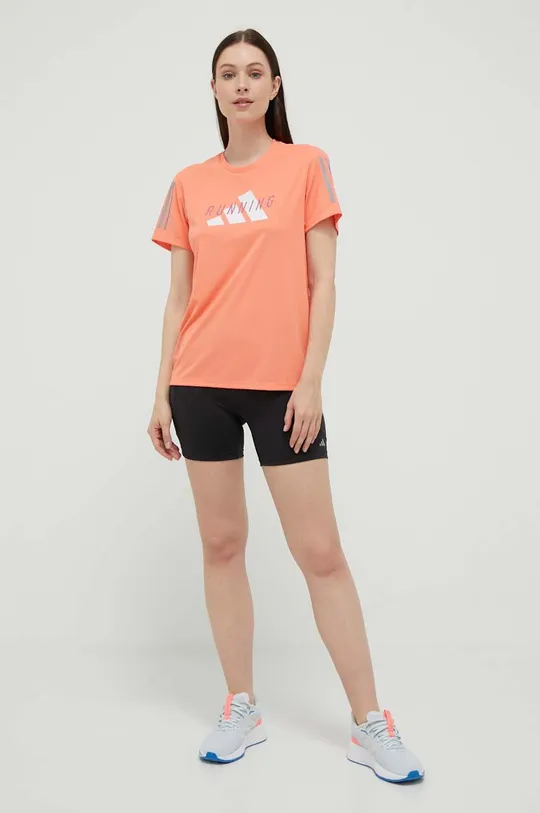 Majica kratkih rukava za trčanje adidas Performance narančasta