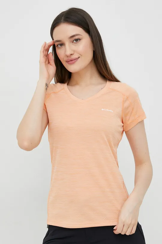 oranžna Športna kratka majica Columbia Zero Rules Ženski