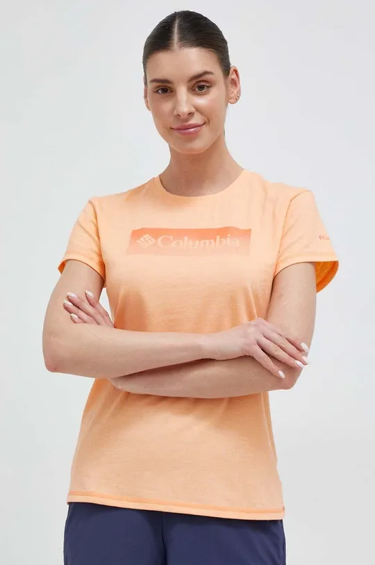 oranžna Športna kratka majica Columbia Sun Trek Ženski