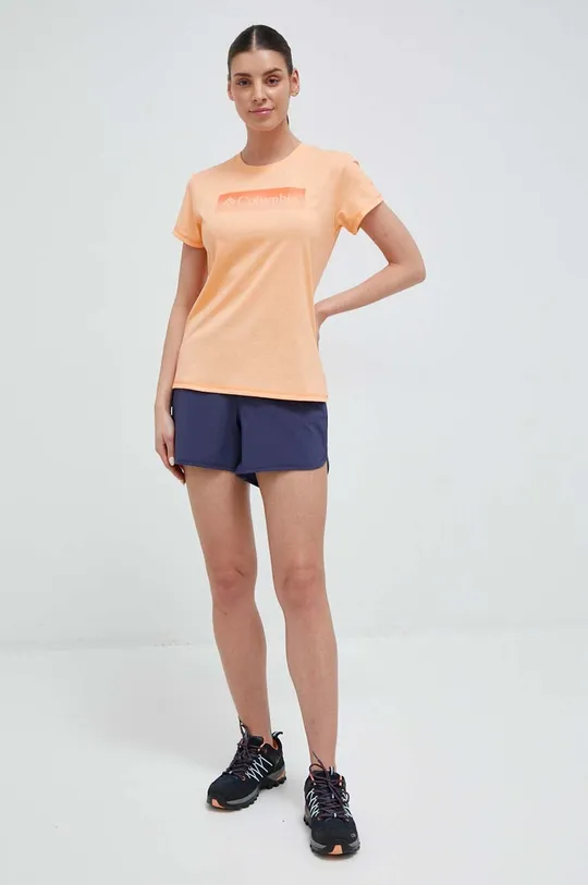 Športna kratka majica Columbia Sun Trek oranžna