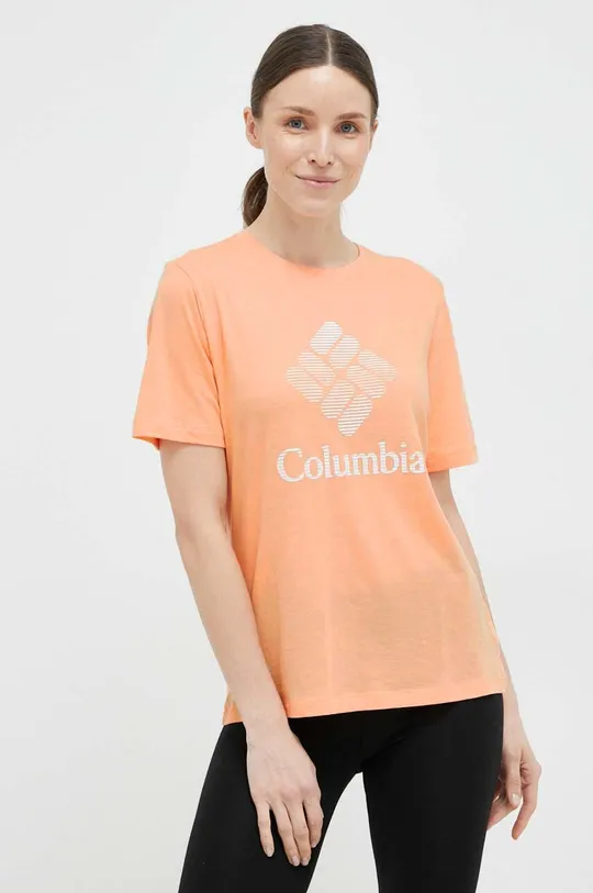 narančasta Majica kratkih rukava Columbia Ženski