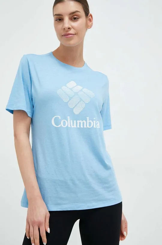 блакитний Футболка Columbia Жіночий