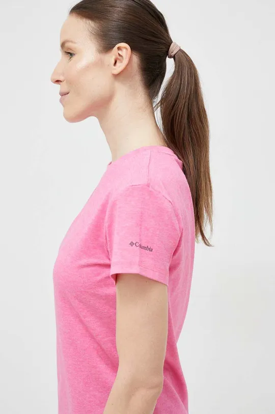 рожевий Спортивна футболка Columbia Sun Trek Жіночий