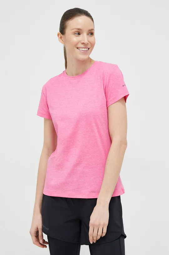 różowy Columbia t-shirt sportowy Sun Trek