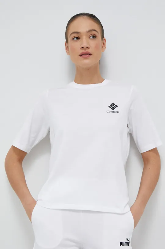 biały Columbia t-shirt North Cascades Damski