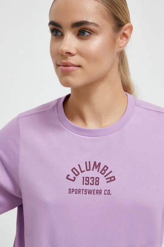 fioletowy Columbia t-shirt bawełniany North Cascades