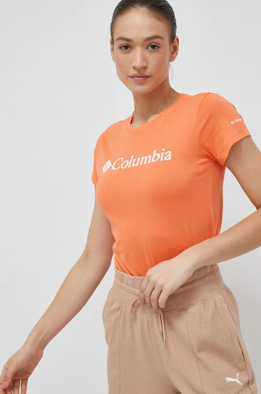 oranžna Kratka majica Columbia Ženski
