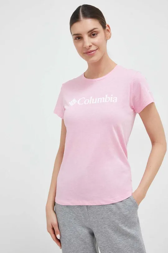 różowy Columbia t-shirt Damski