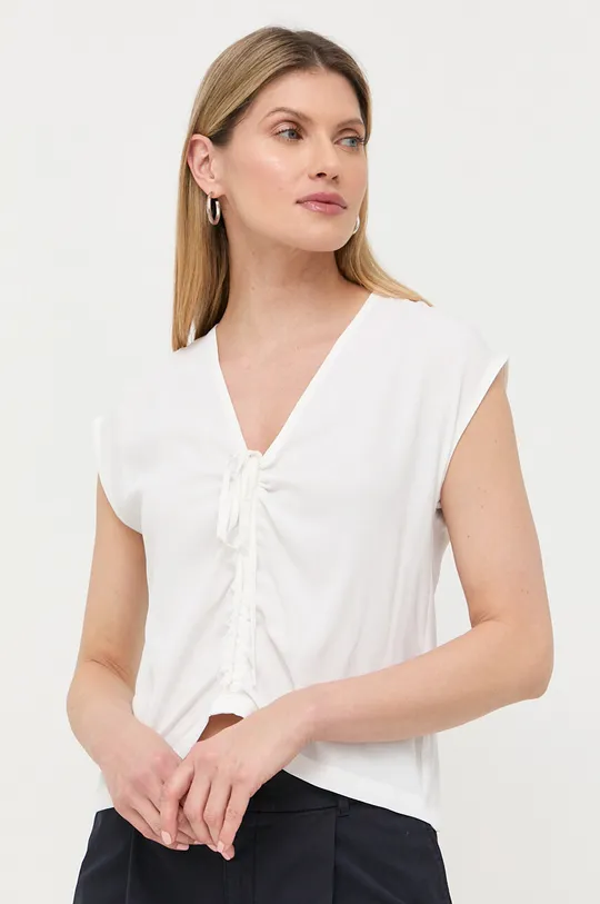 білий Блузка з домішкою шовку Marella Жіночий
