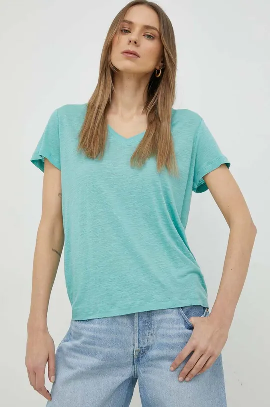 πράσινο Μπλουζάκι με λινό μείγμα Lee Γυναικεία