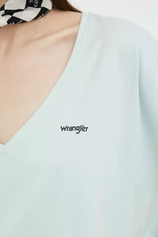 πράσινο Βαμβακερό μπλουζάκι Wrangler
