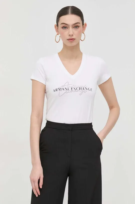 bela Kratka majica Armani Exchange