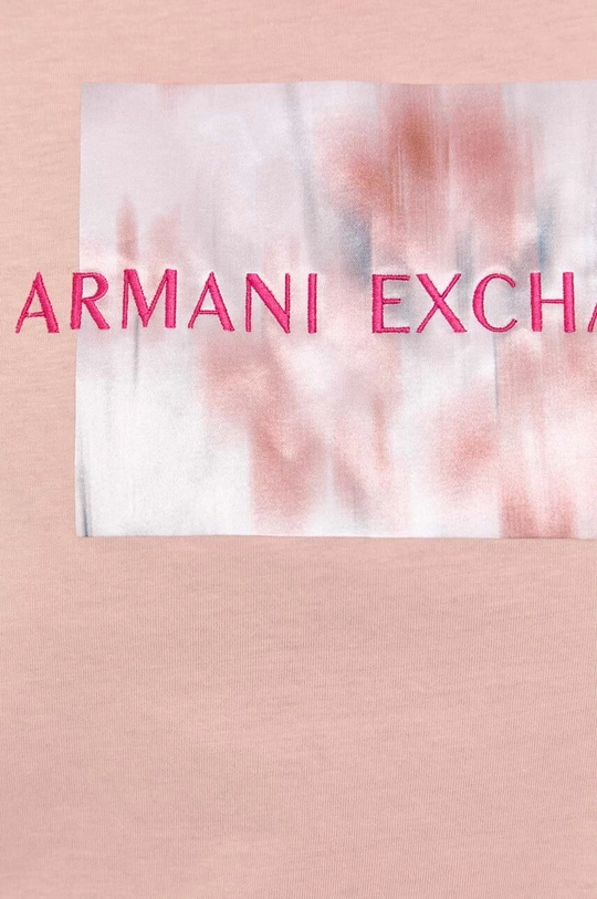 roza Bombažna kratka majica Armani Exchange