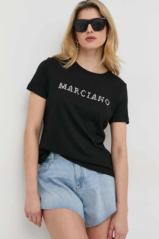 czarny Marciano Guess t-shirt