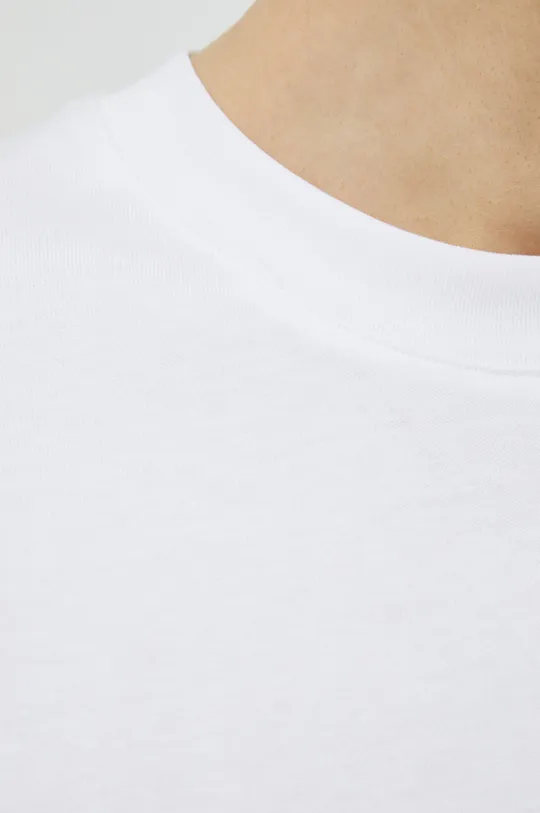 bela Bombažna kratka majica Samsoe Samsoe