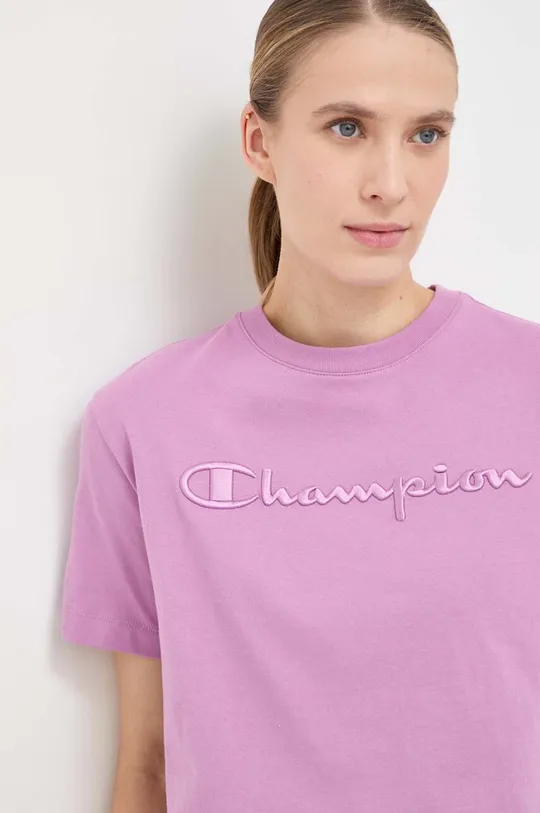 ροζ Βαμβακερό μπλουζάκι Champion