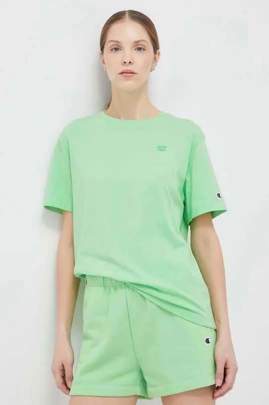 πράσινο Βαμβακερό μπλουζάκι Champion Γυναικεία