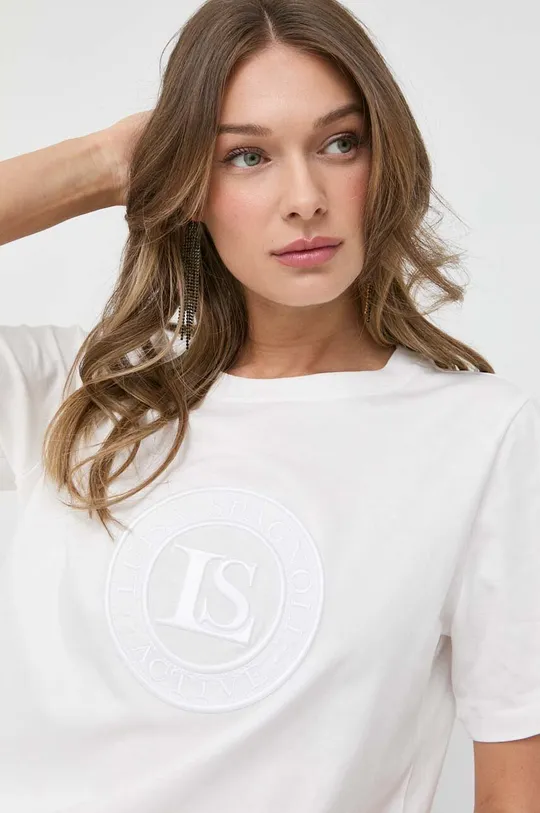biały Luisa Spagnoli t-shirt bawełniany