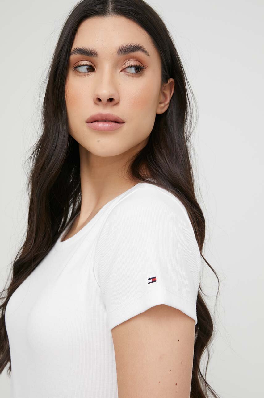 Tommy Hilfiger tshirt damski kolor beżowy