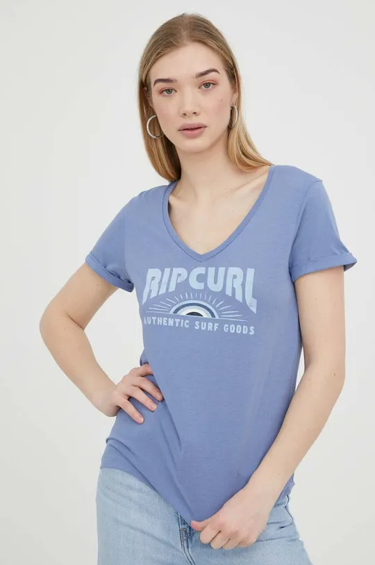 plava Pamučna majica Rip Curl Ženski