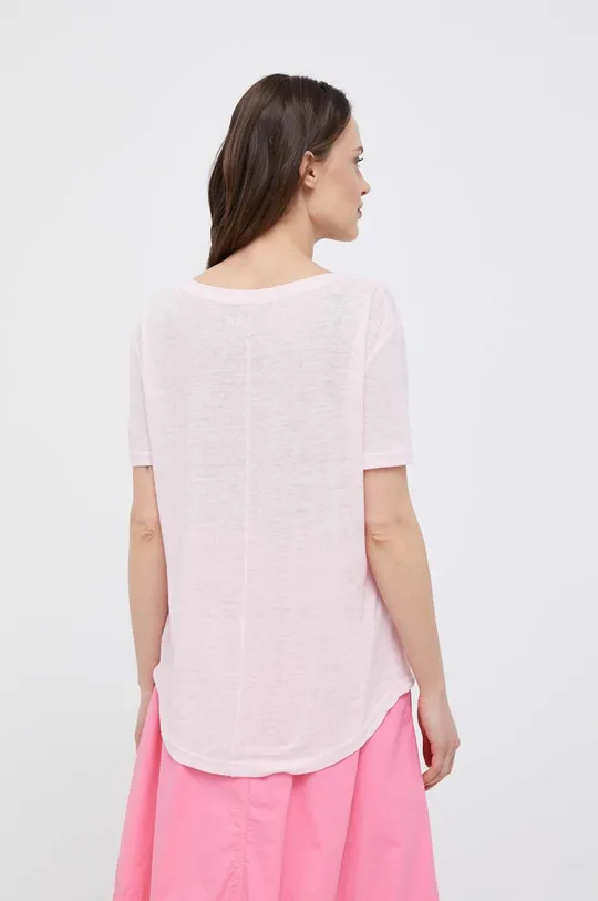 różowy GAP t-shirt lniany