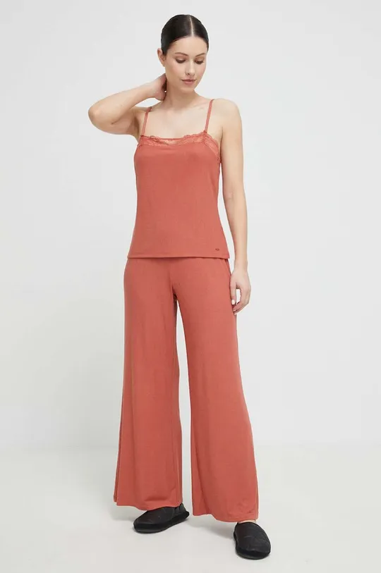 Gornji dio pidžame - top Calvin Klein Underwear narančasta