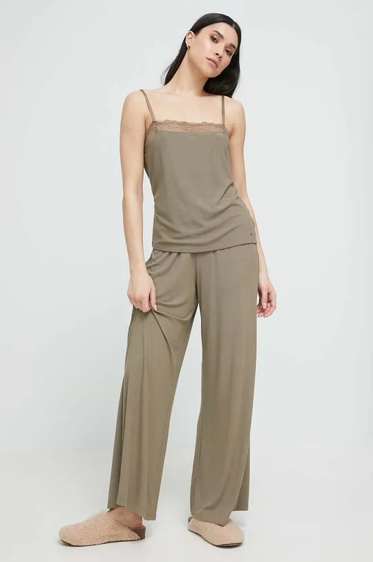 Gornji dio pidžame - top Calvin Klein Underwear zelena