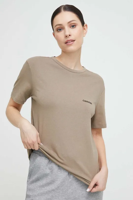 γκρί Μπλουζάκι πιτζάμας Calvin Klein Underwear Γυναικεία