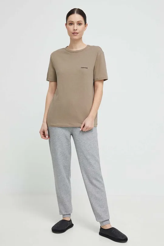 Μπλουζάκι πιτζάμας Calvin Klein Underwear γκρί