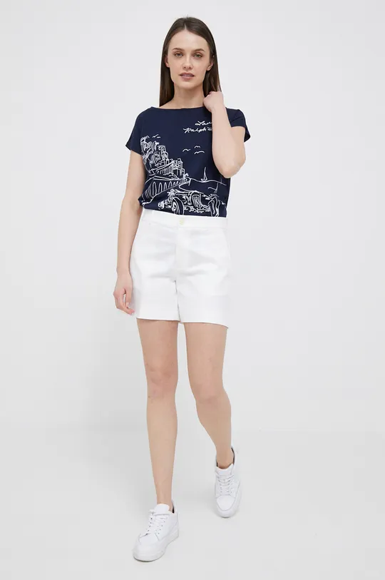 Lauren Ralph Lauren t-shirt granatowy