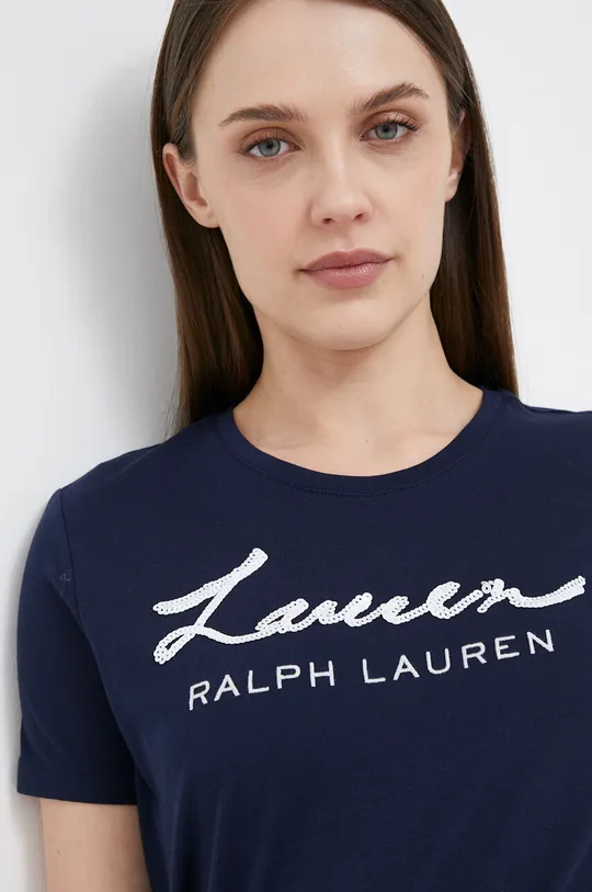 tmavomodrá Tričko Lauren Ralph Lauren